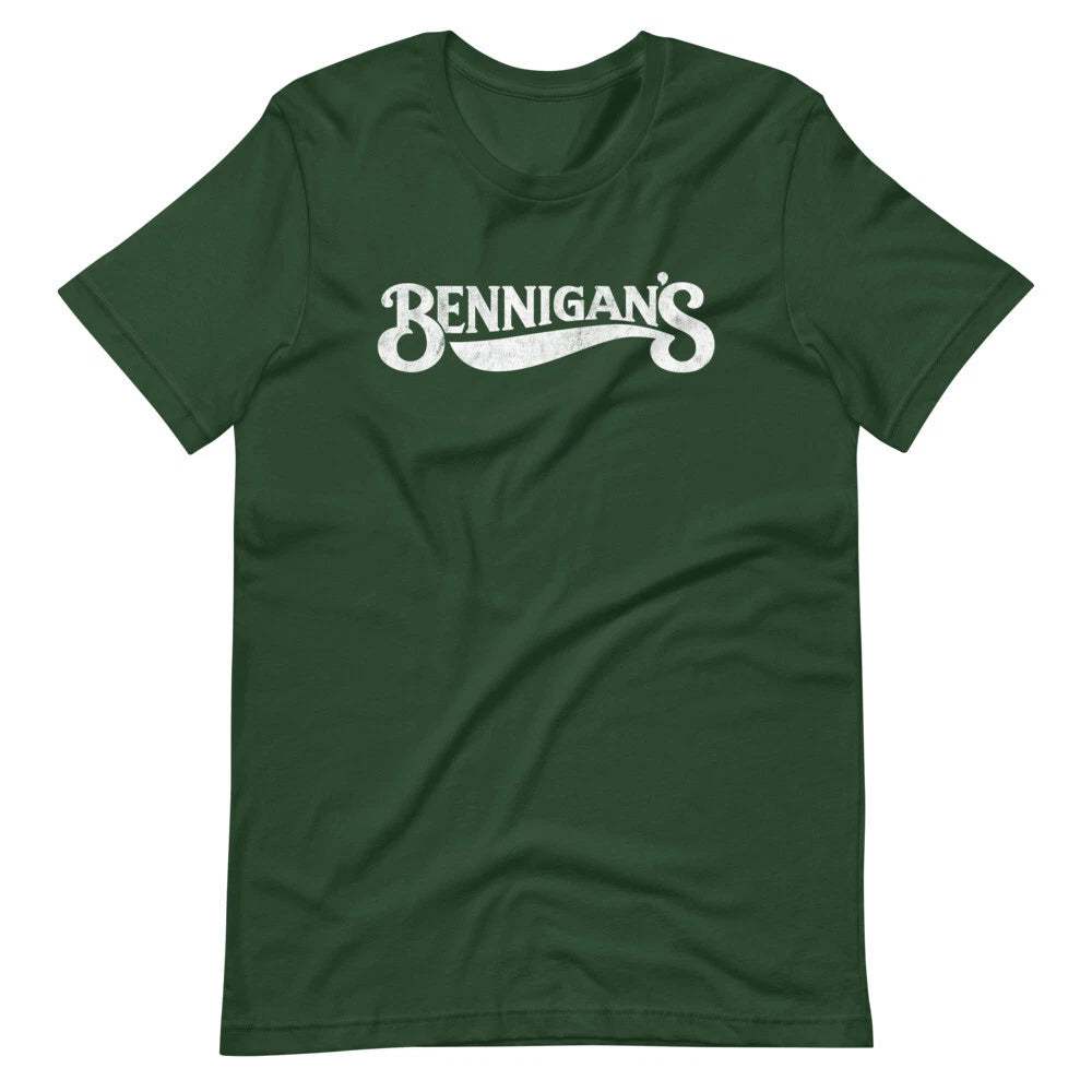 BENNIGANS Vintage 90s Style Logo Graphic Tee Shirt Short-Sleeve Unisex T-Shirt