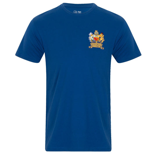 Fan Originals Manchester Crest T-Shirt Mens 1968 European Colours Blue