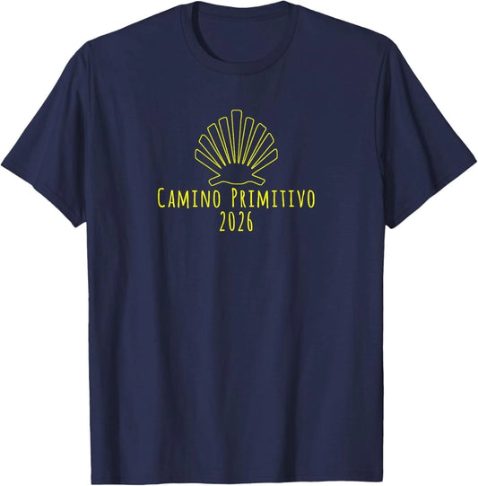 Buen Camino de Santiago Primitivo 2026 Camino Scallop Shell T-Shirt