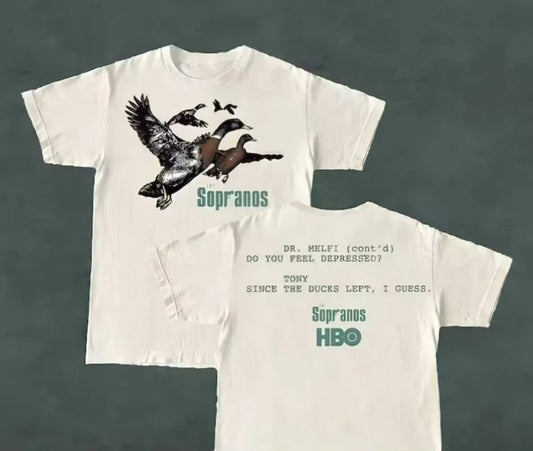 The Sopranos Ducks T-Shirt – Dr. Melfi "Do You Feel Depressed?" Heavyweight Tee