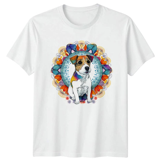 Jack Russell Terrier T-Shirt Dog Lover Mandala Art Gift For Him And Her
