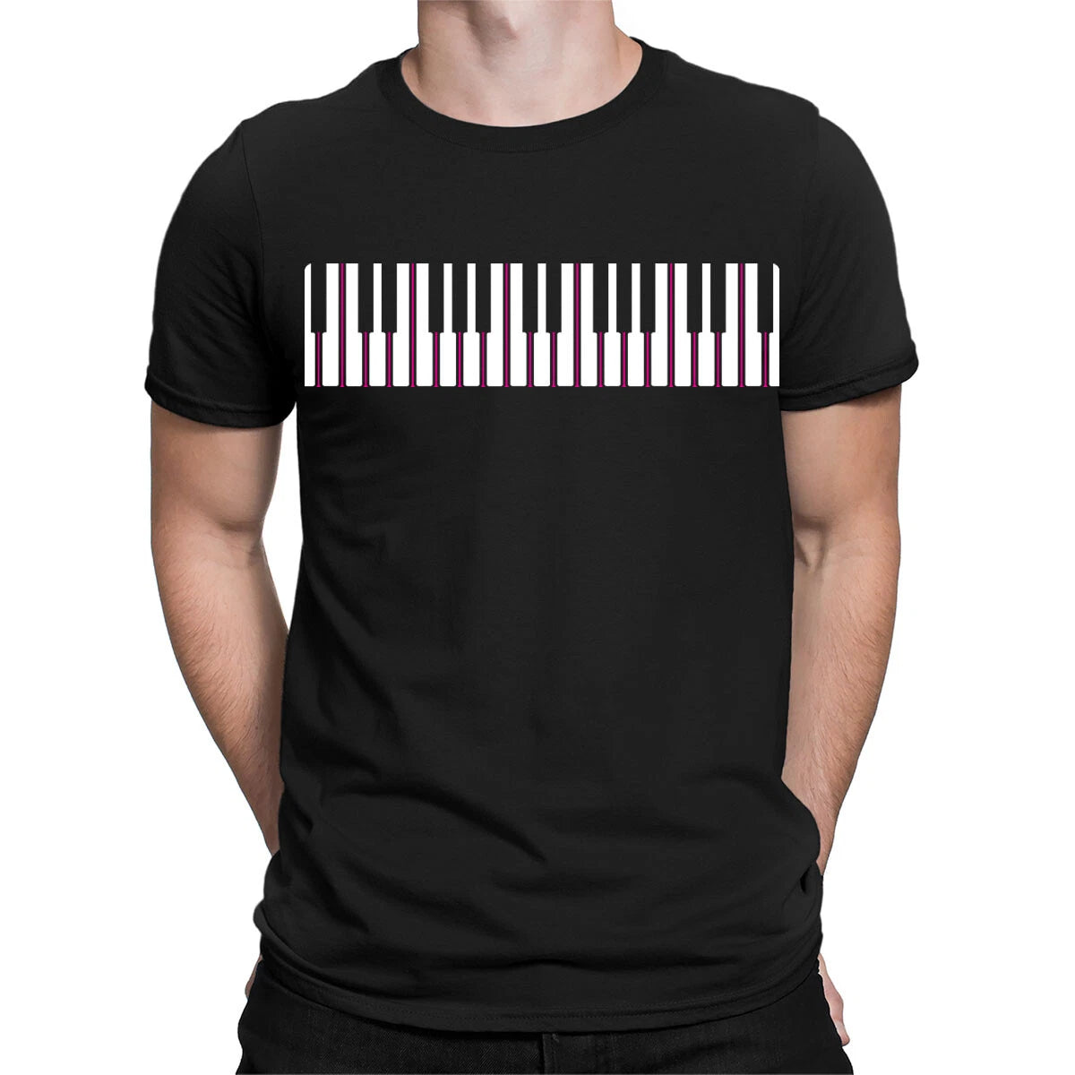 Music Piano Keys Musical Instrument Pianist Gift Mens Womens T-Shirts Top #TA-89