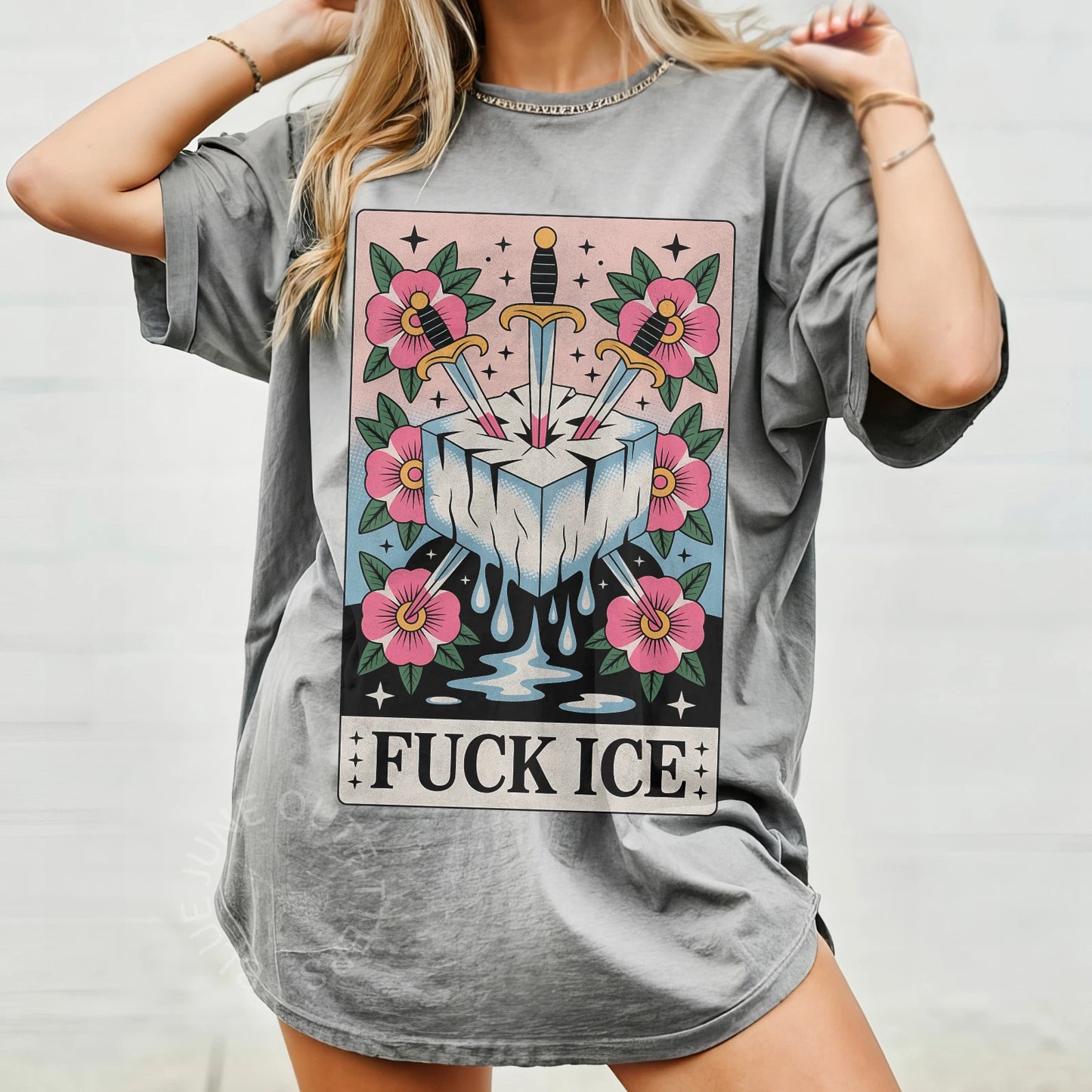 Fck ICE Comfort Colors® T-Shirt – Rebel Punk Activist Graphic Tee