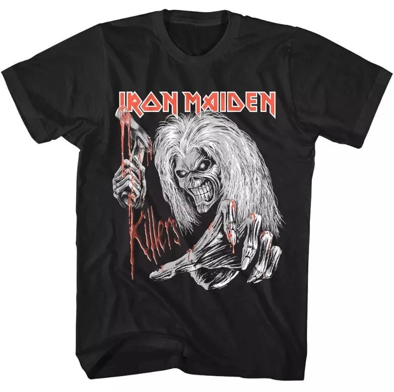 Iron Maiden Eddie Killers Art Men's T Shirt Axe Heavy Metal Rock Band Concert
