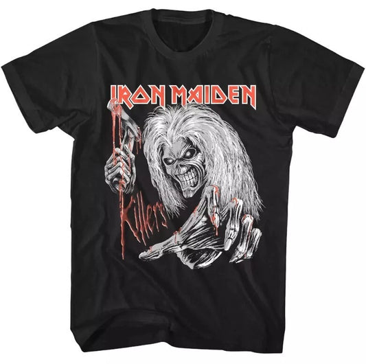 Iron Maiden Eddie Killers Art Men's T Shirt Axe Heavy Metal Rock Band Concert