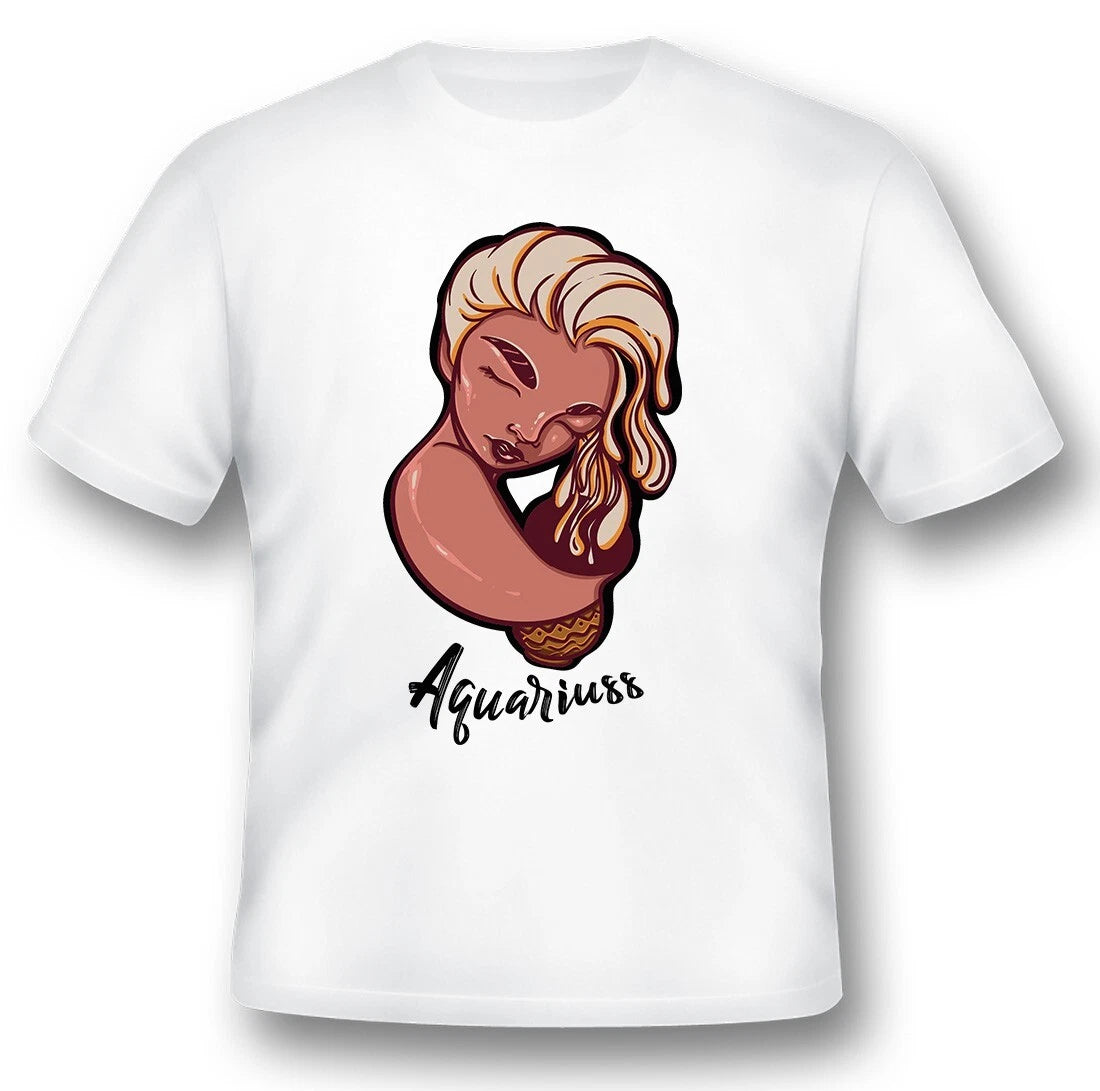 Aquariuss Shirt  Black or White Tee