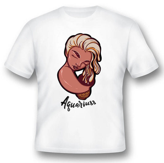 Aquariuss Shirt  Black or White Tee