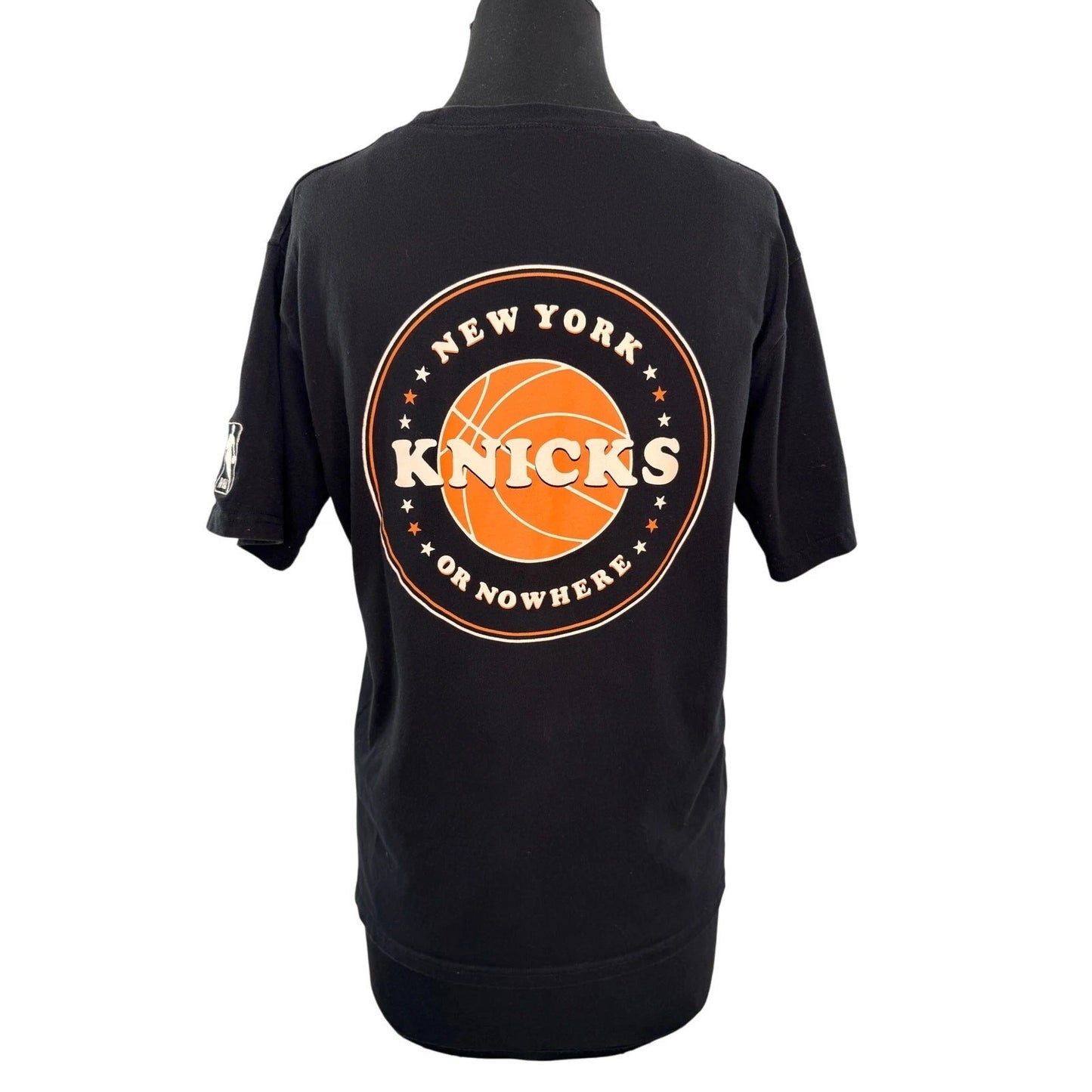 NYON New York Or Nowhere KNICKS NBA Black T-Shirt Crew Neck Pullover SzMedium M