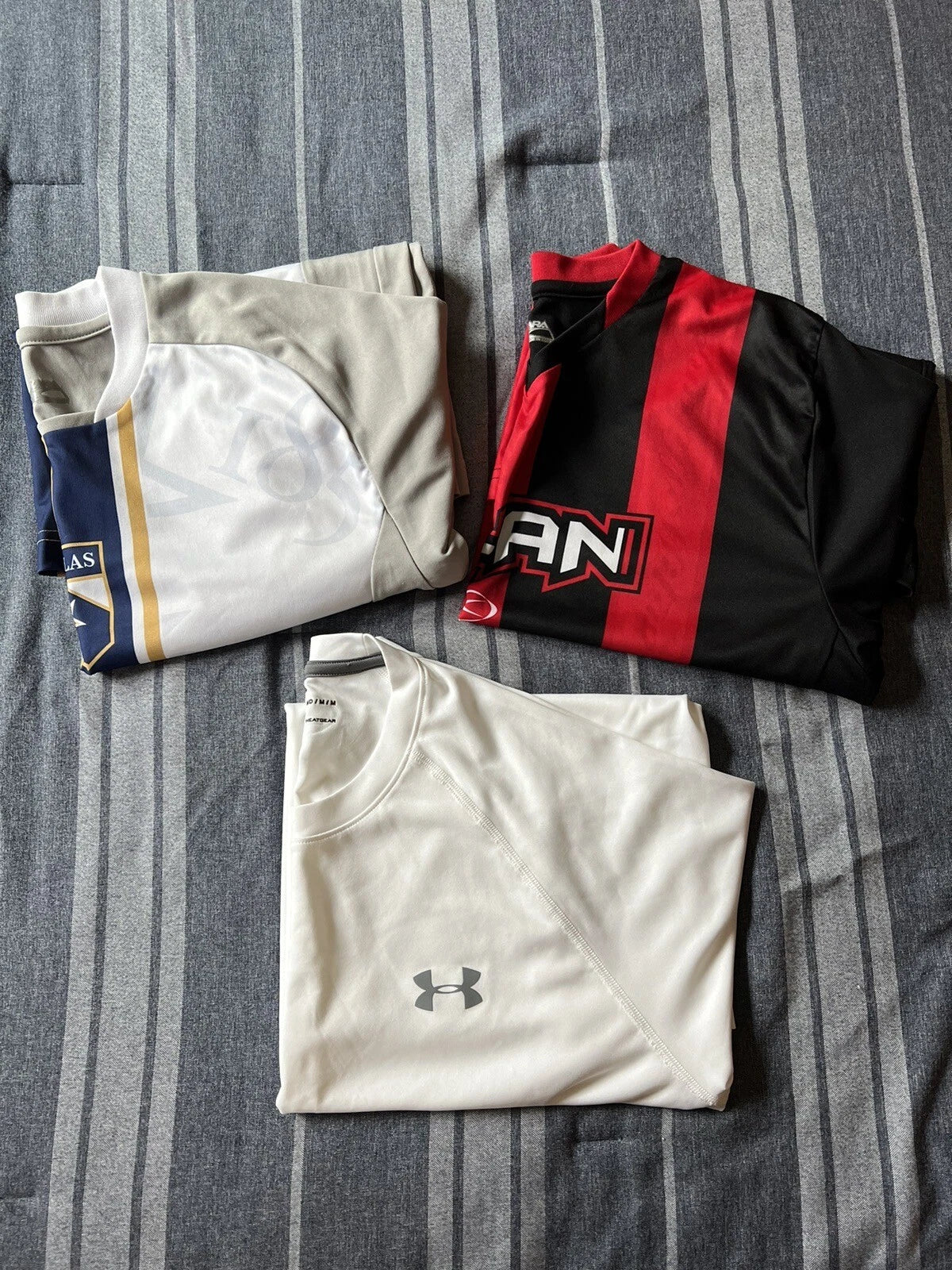 Mens Size Medium M Xara Soccer Jerseys Dallas Milan Under Armour Athletic Shirts