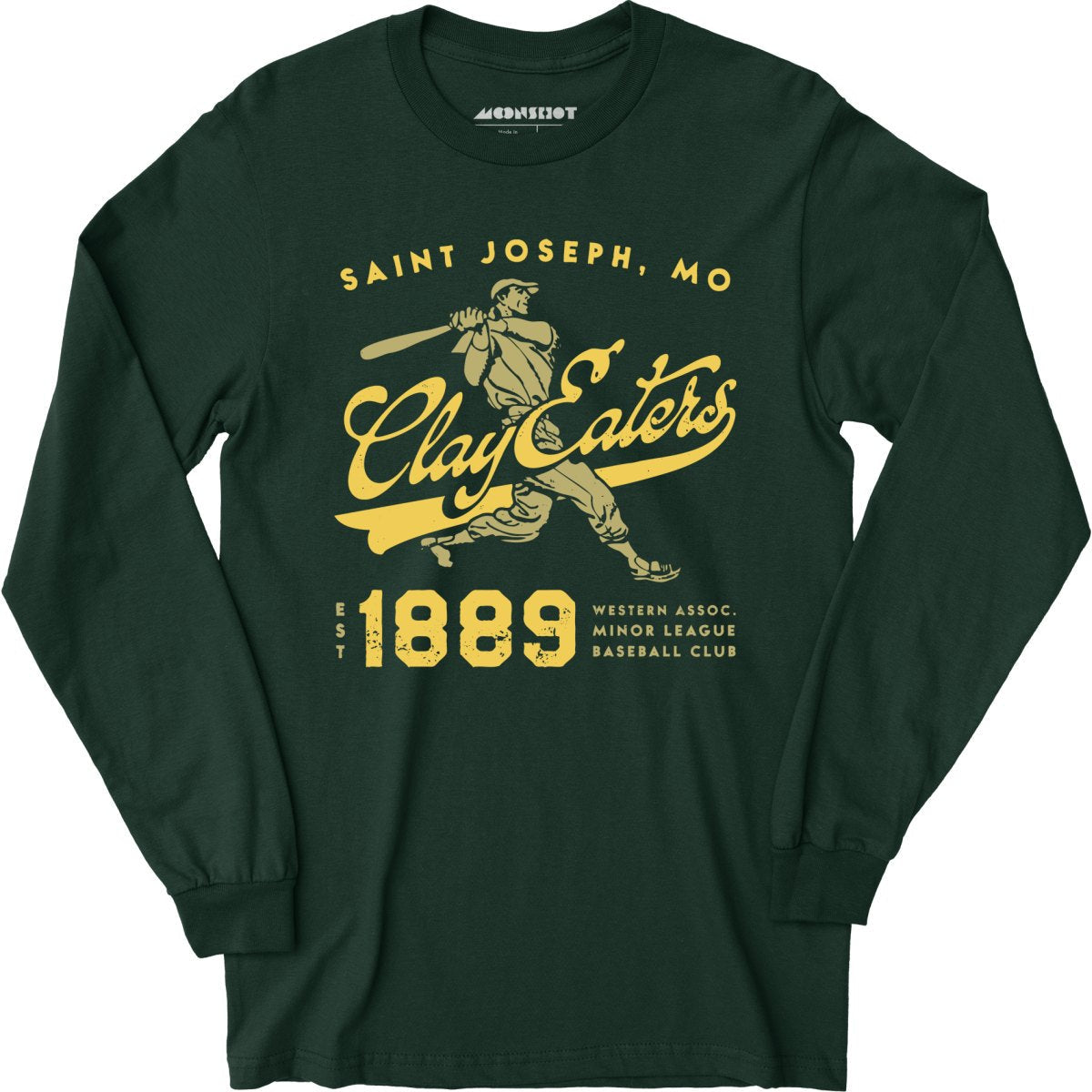 Saint Joseph Clay Eaters - Missouri - Vintage Defunct Baseball Teams - Long Sleeve T-Shirt