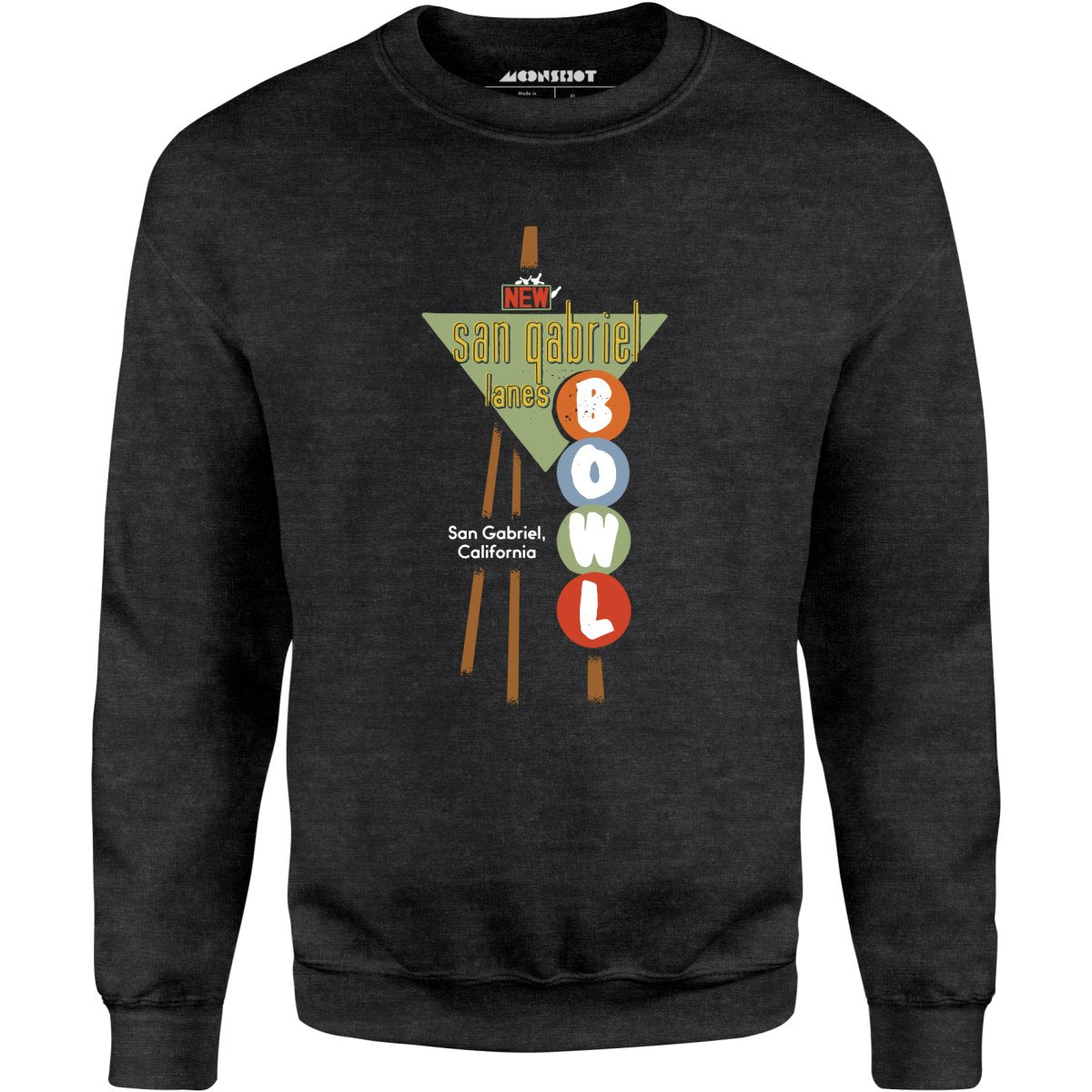 San Gabriel Lanes - San Gabriel, CA - Vintage Bowling Alley - Unisex Sweatshirt