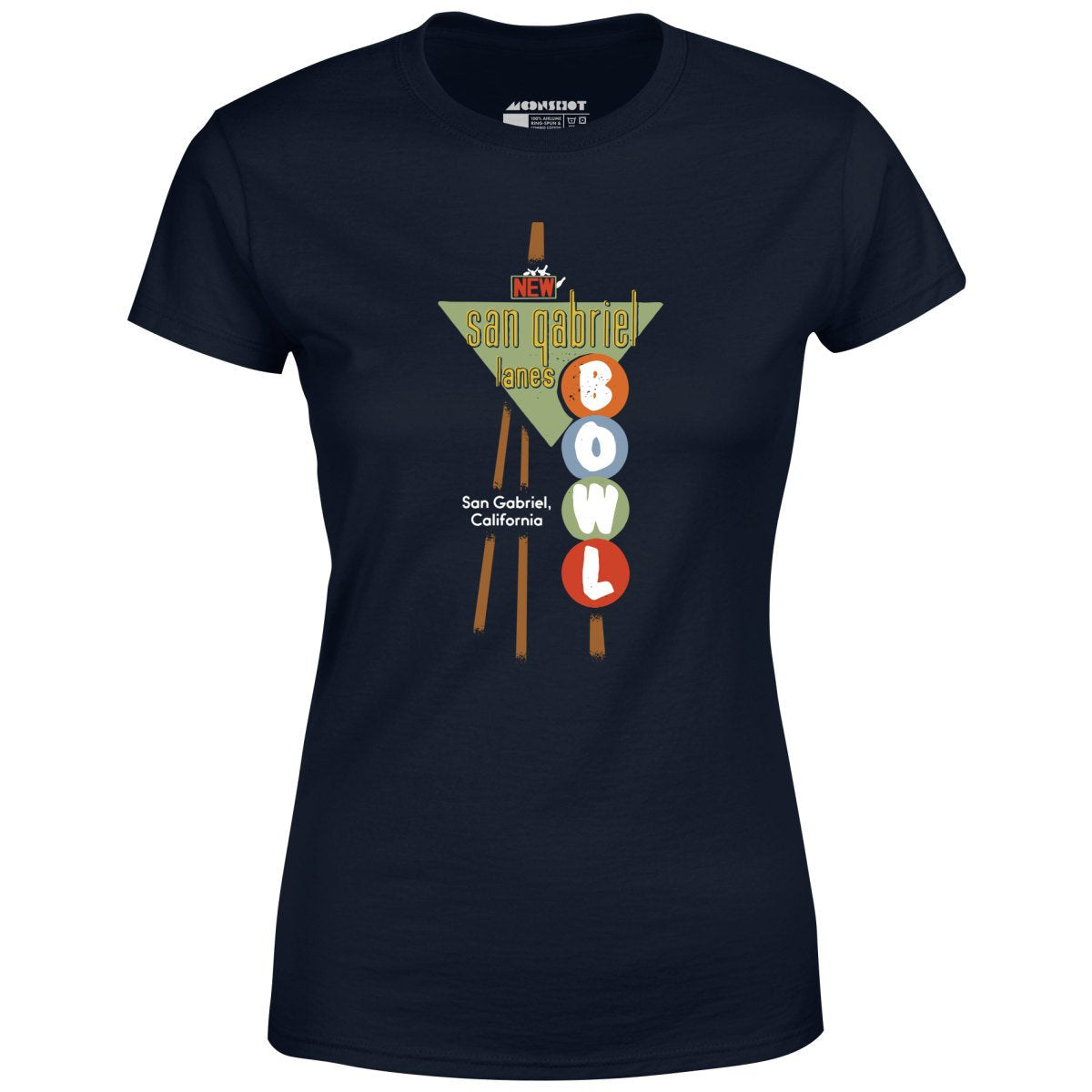 San Gabriel Lanes - San Gabriel, CA - Vintage Bowling Alley - Women's T-Shirt