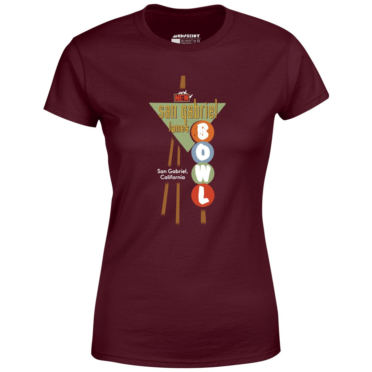 San Gabriel Lanes - San Gabriel, CA - Vintage Bowling Alley - Women's T-Shirt
