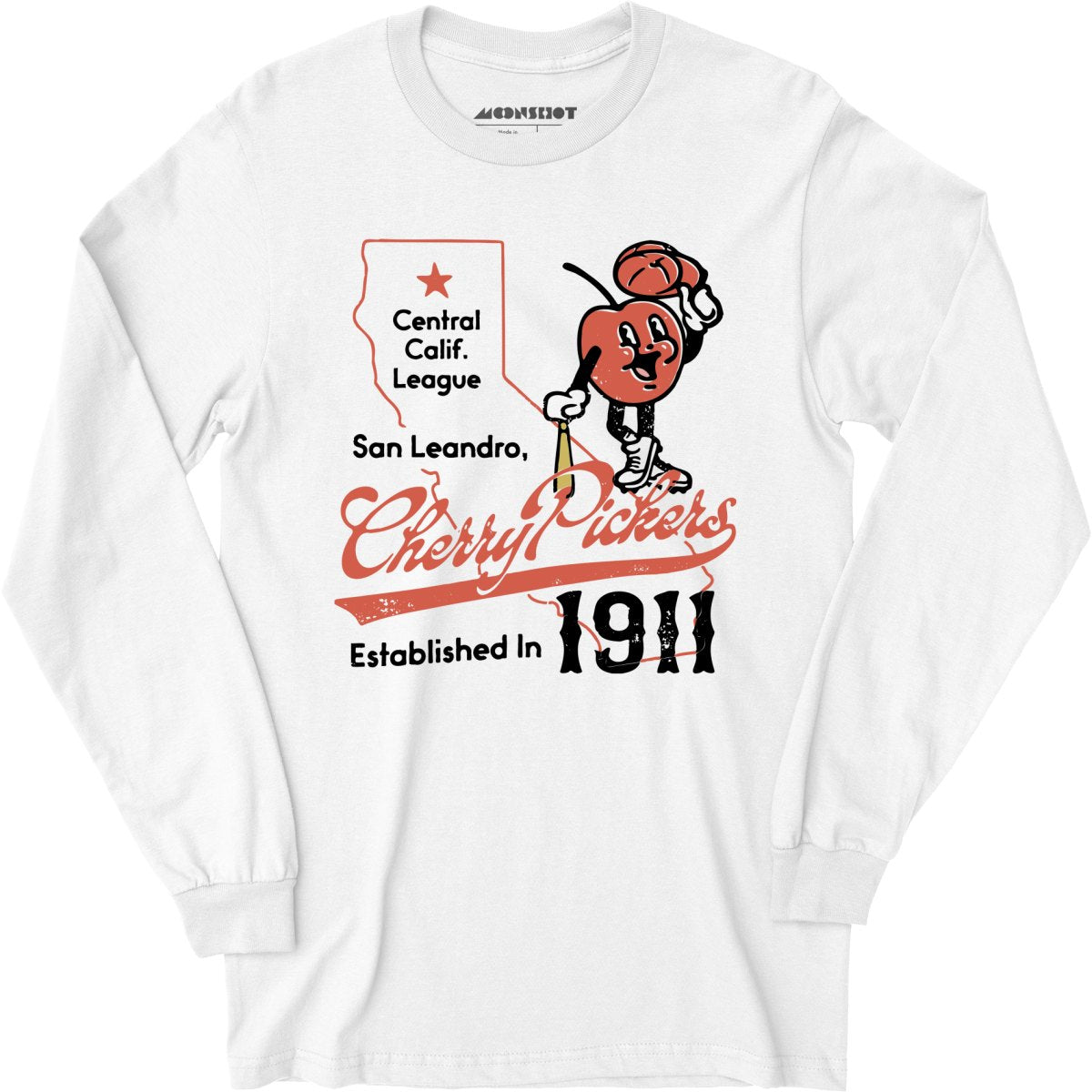 San Leandro Cherry Pickers - California - Vintage Defunct Baseball Teams - Long Sleeve T-Shirt