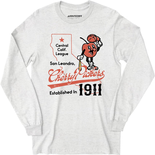 San Leandro Cherry Pickers - California - Vintage Defunct Baseball Teams - Long Sleeve T-Shirt