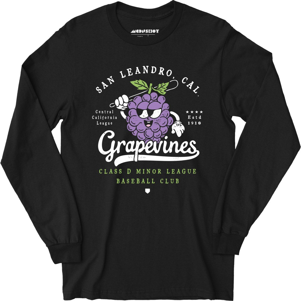 San Leandro Grapevines - California - Vintage Defunct Baseball Teams - Long Sleeve T-Shirt