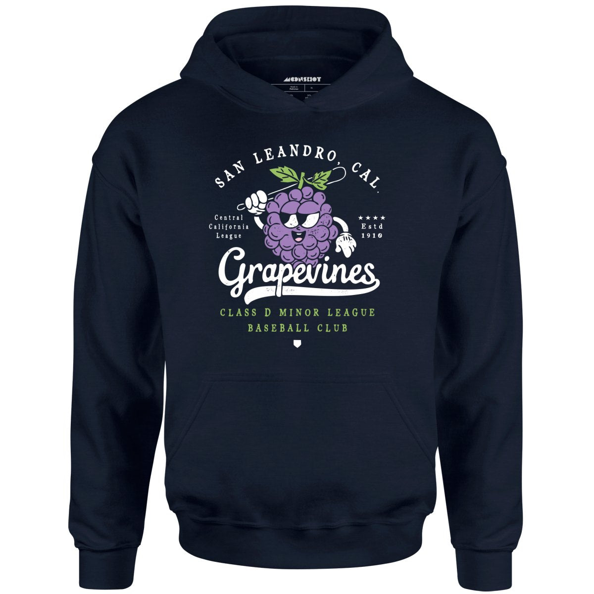San Leandro Grapevines - California - Vintage Defunct Baseball Teams - Unisex Hoodie