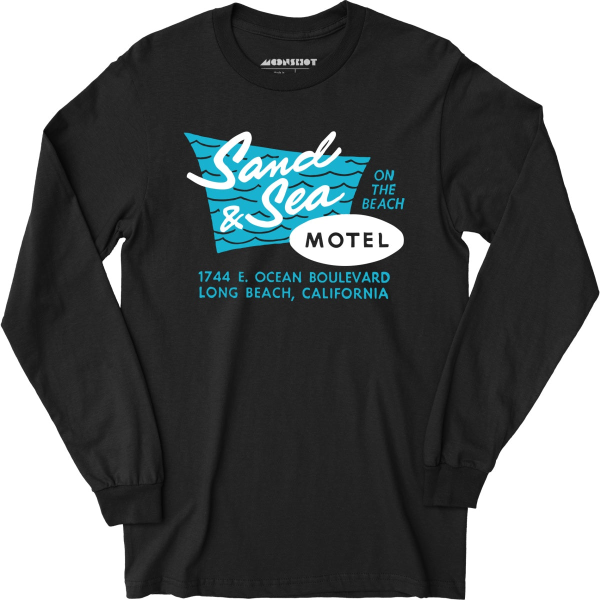 Sand & Sea Motel - Long Beach, CA - Vintage Motel - Long Sleeve T-Shirt