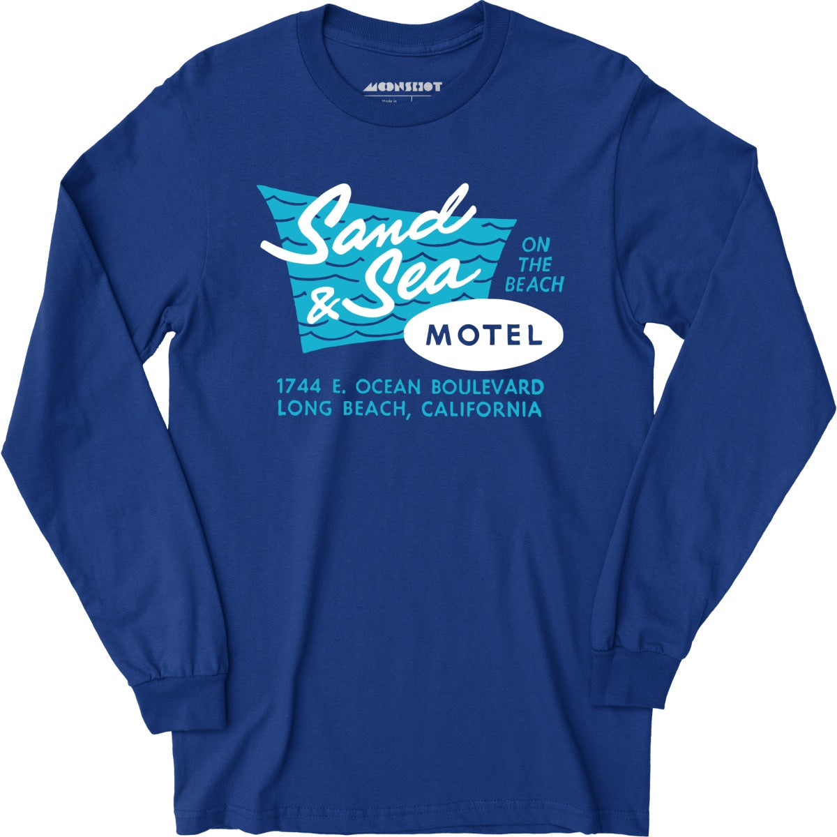 Sand & Sea Motel - Long Beach, CA - Vintage Motel - Long Sleeve T-Shirt