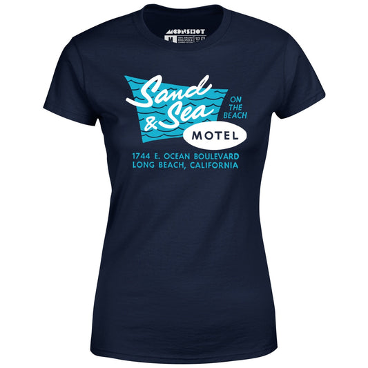 Sand & Sea Motel - Long Beach, CA - Vintage Motel - Women's T-Shirt