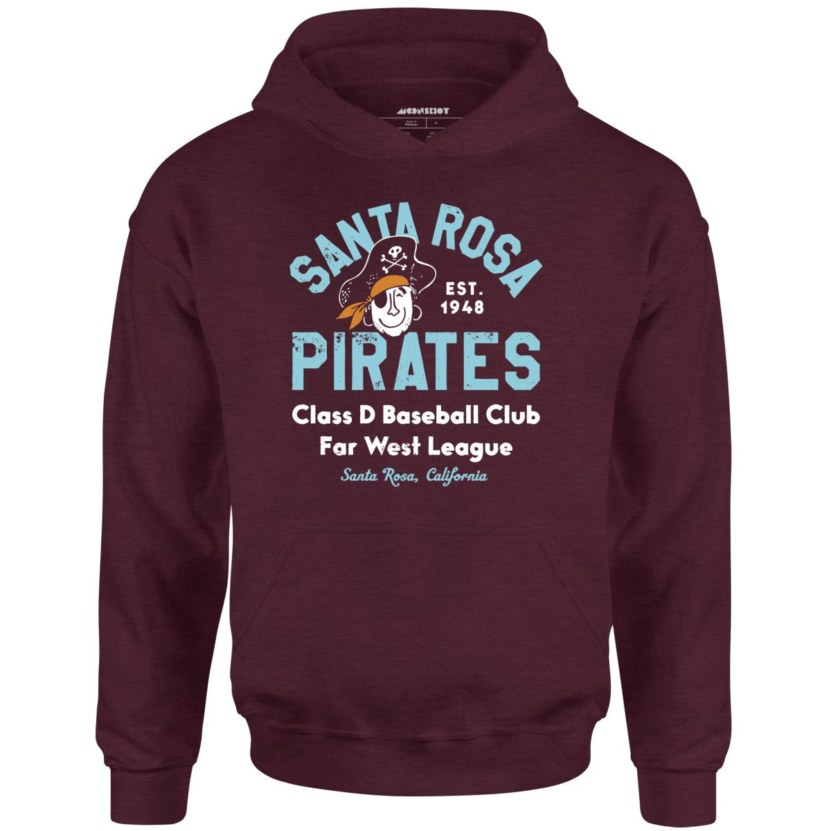 Santa Rosa Pirates - California - Vintage Defunct Baseball Teams - Unisex Hoodie