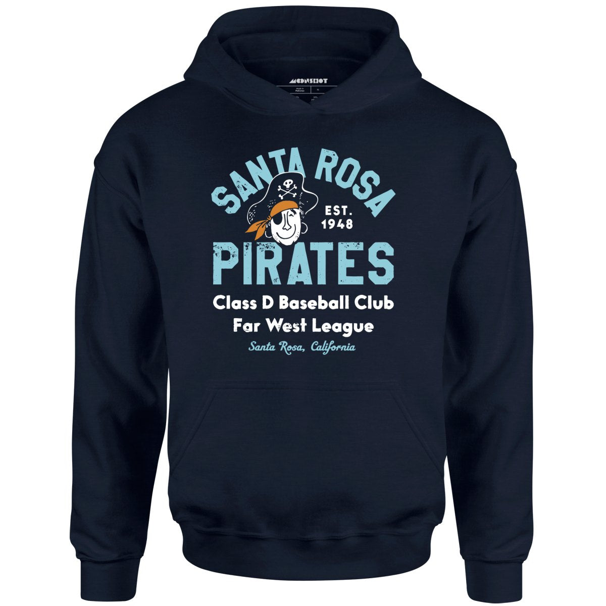 Santa Rosa Pirates - California - Vintage Defunct Baseball Teams - Unisex Hoodie