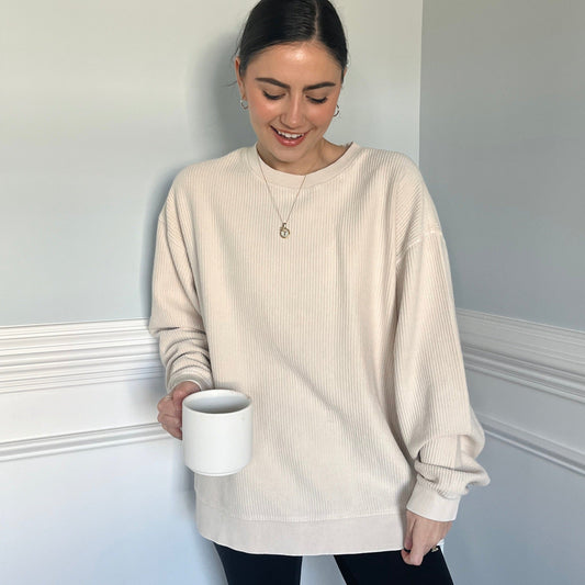 Moonbeam Oversized Corded Crew - clothing by TeeHivey.com (Image 1)