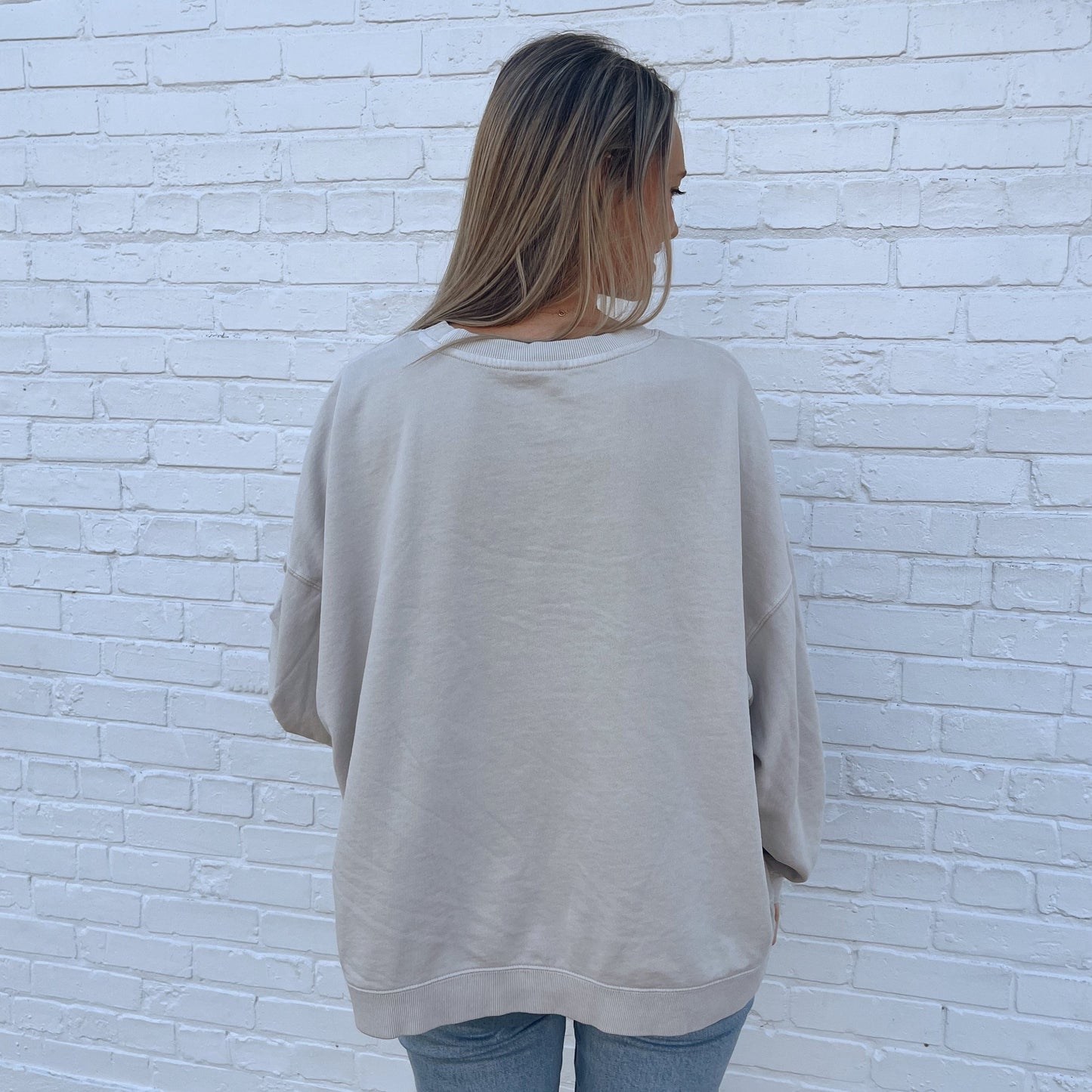 Bone Oversized Boxy Crew - clothing by TeeHivey.com (Image 2)