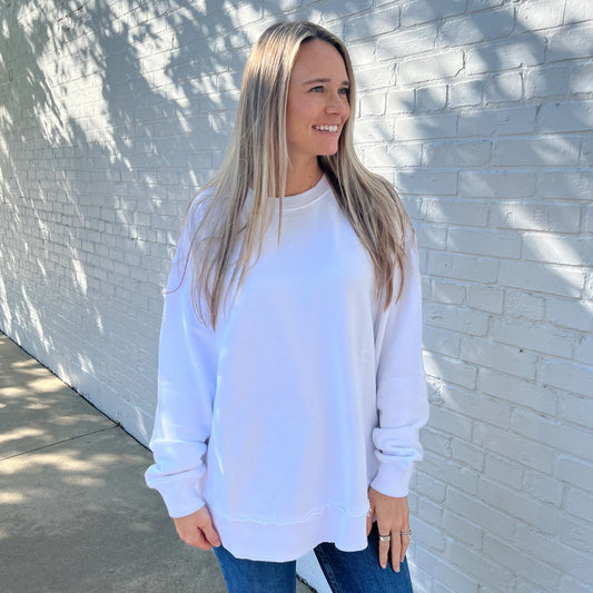 White Oversized Terry Poncho - clothing by TeeHivey.com (Image 1)