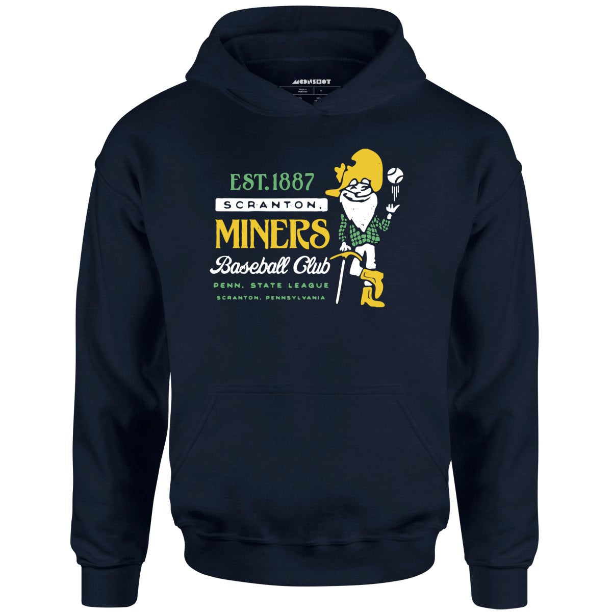 Scranton Miners - Pennsylvania - Vintage Defunct Baseball Teams - Unisex Hoodie