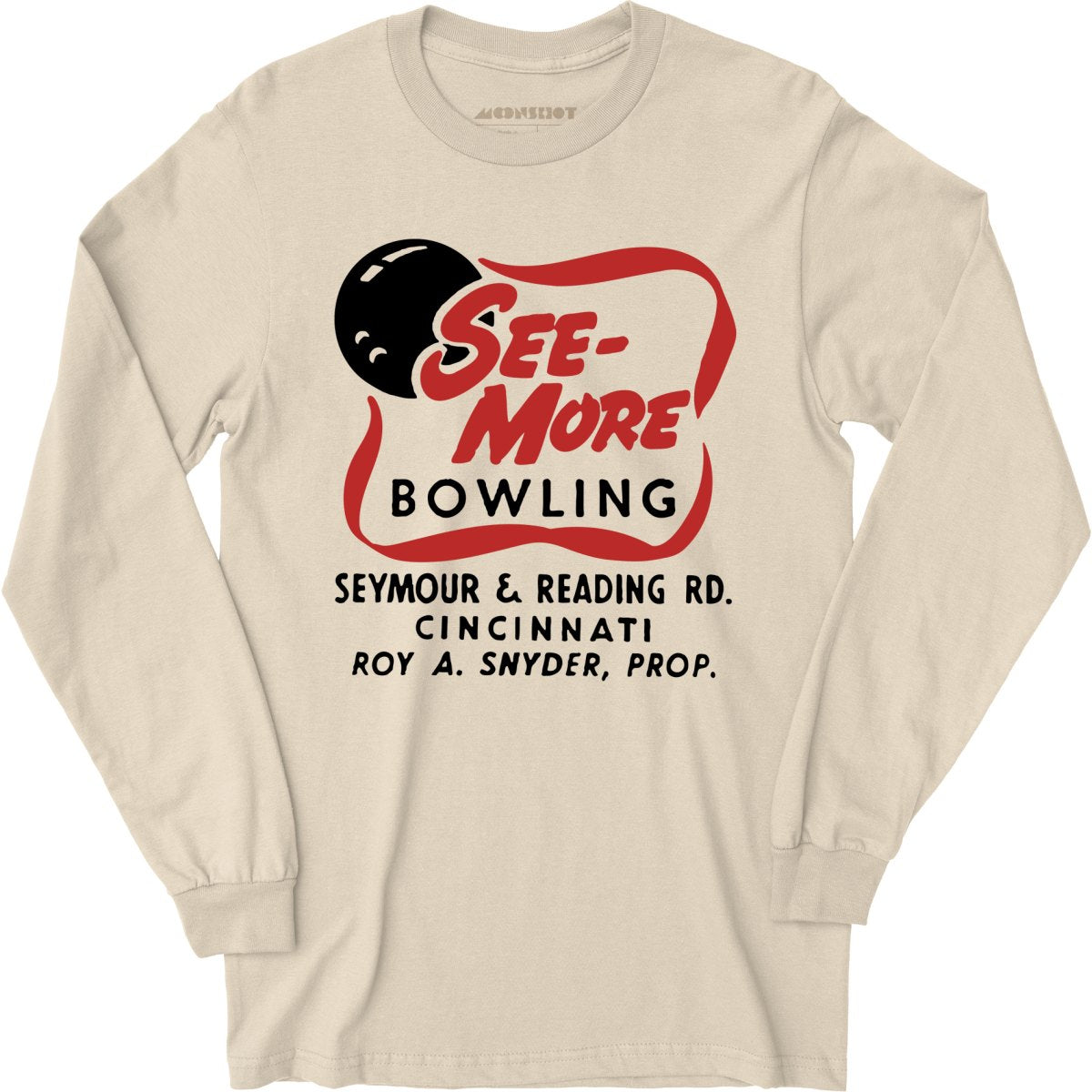 See-More Bowling - Cincinnati, OH - Vintage Bowling Alley - Long Sleeve T-Shirt