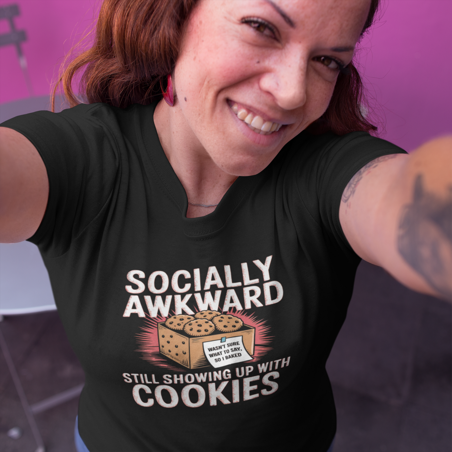 Showing Up With Cookies Unisex Tee