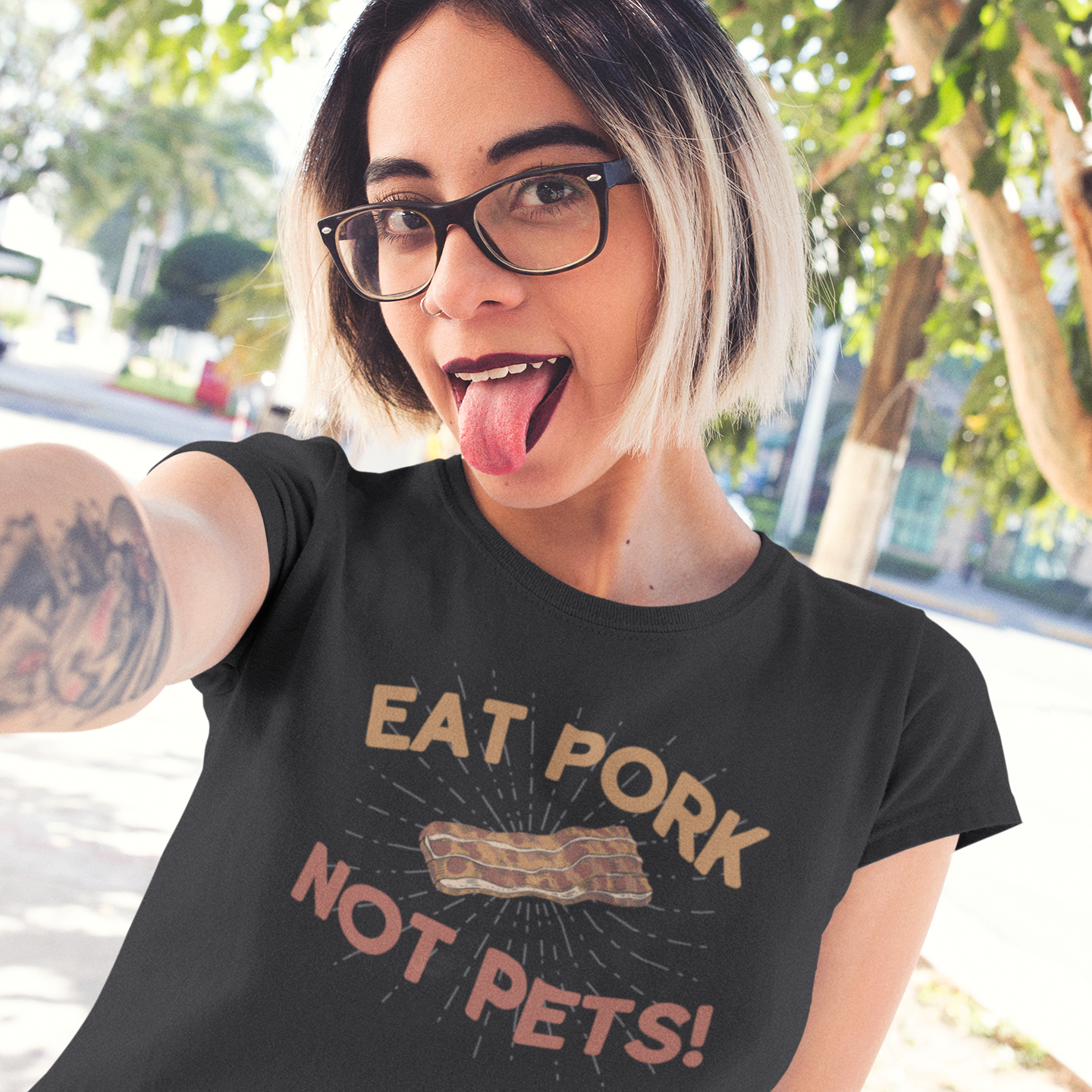 Eat Pork Not Pets Unisex Tee