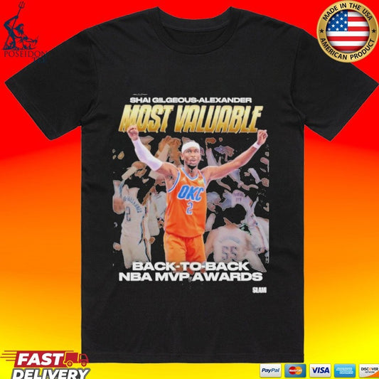 Shai Gilgeous- Alexander Most Valuable Back- To- Back Nba Mvp Awards T-shirt