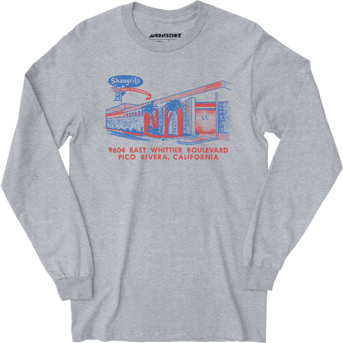 Shangri-La - Pico Rivera, CA - Vintage Restaurant - Long Sleeve T-Shirt