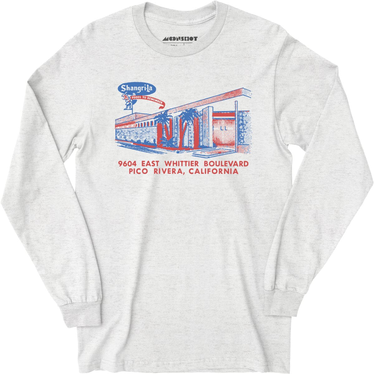Shangri-La - Pico Rivera, CA - Vintage Restaurant - Long Sleeve T-Shirt