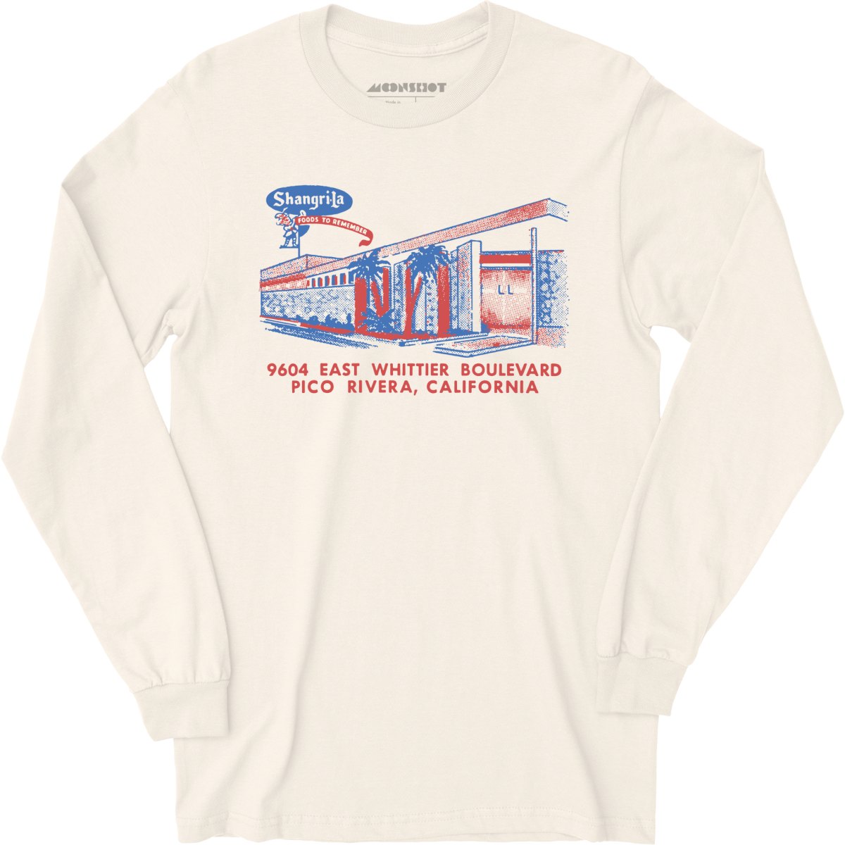 Shangri-La - Pico Rivera, CA - Vintage Restaurant - Long Sleeve T-Shirt