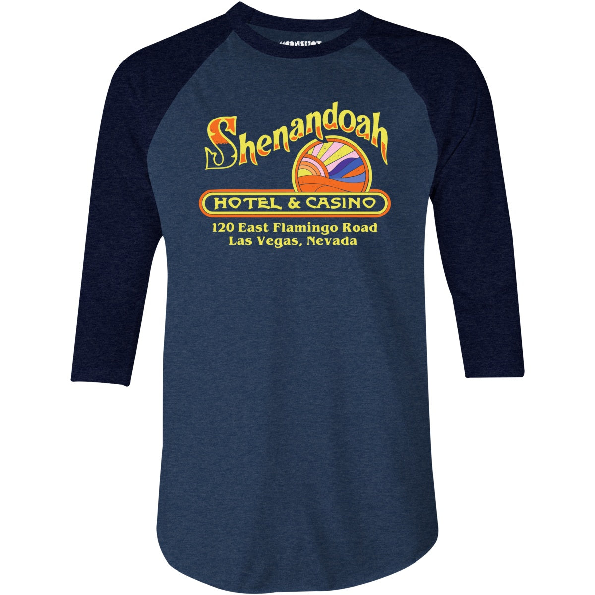 Shenandoah Hotel & Casino - Vintage Las Vegas - 3/4 Sleeve Raglan T-Shirt