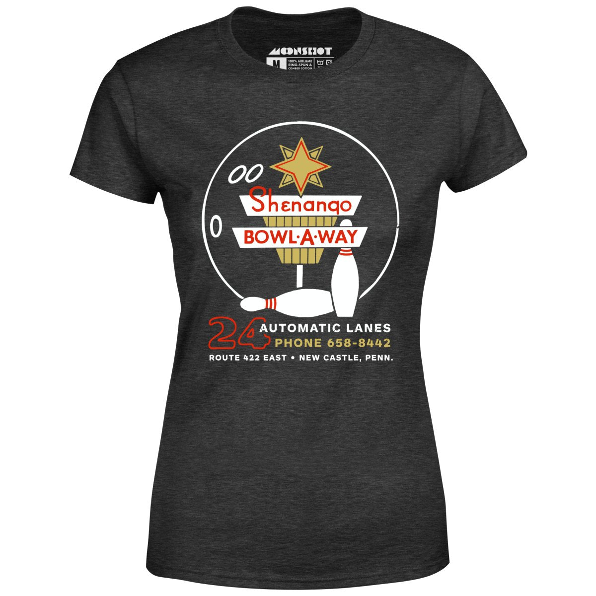 Shenango Bowl-a-Way - New Castle, PA - Vintage Bowling Alley - Women's T-Shirt