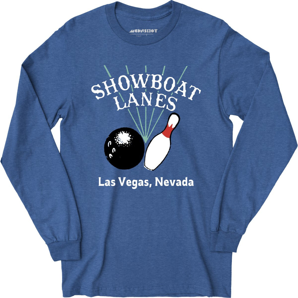 Showboat Lanes - Las Vegas, NV - Vintage Bowling Alley - Long Sleeve T-Shirt