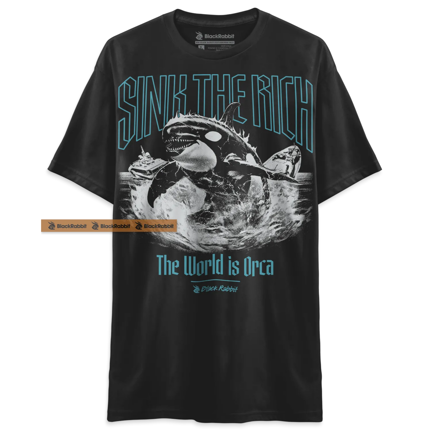 Sink The Rich - The World Is Orca Killer Whale Unisex Classic T-Shirt