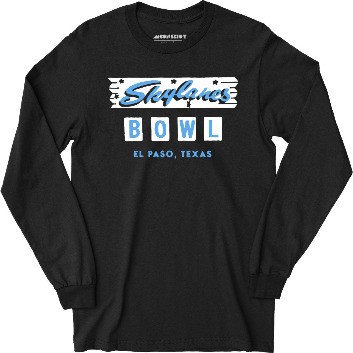 Skylanes Bowl - El Paso, TX - Vintage Bowling Alley - Long Sleeve T-Shirt
