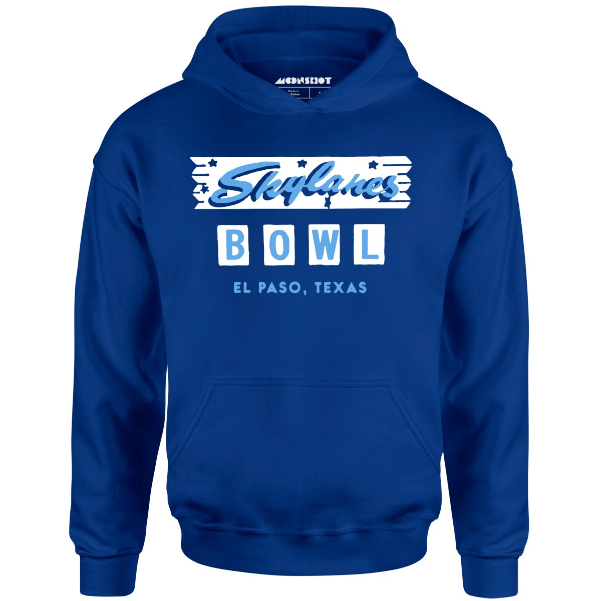 Skylanes Bowl - El Paso, TX - Vintage Bowling Alley - Unisex Hoodie