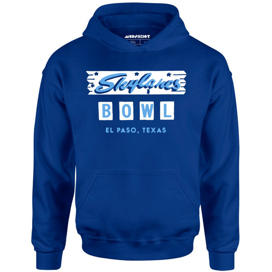 Skylanes Bowl - El Paso, TX - Vintage Bowling Alley - Unisex Hoodie