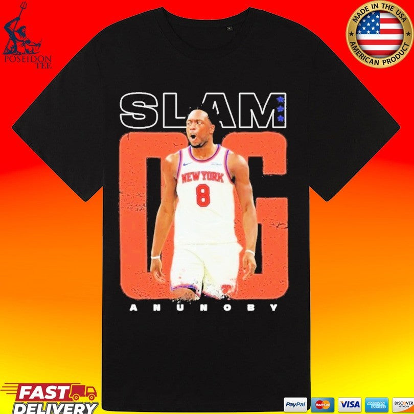 Slam New York Knicks Og Anunoby Heavy Nba 2026 T-shirt