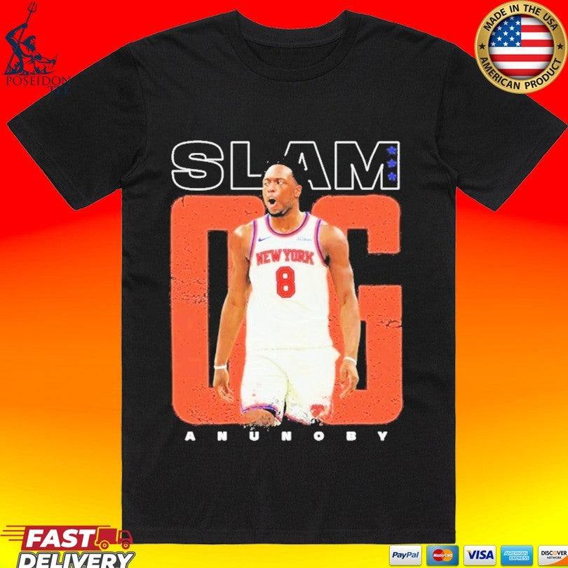 Slam New York Knicks Og Anunoby Heavy Nba 2026 T-shirt