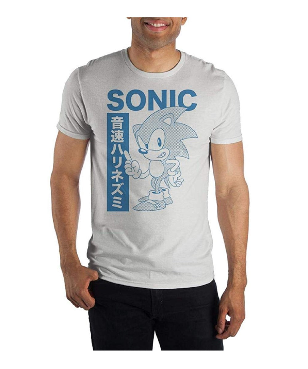 Sega Sonic Kanji Text Adult T Shirt - clothing by TeeHivey.com (Image 2)