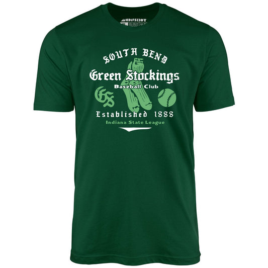 South Bend Green Stockings - Indiana - Vintage Defunct Baseball Teams - Unisex T-Shirt