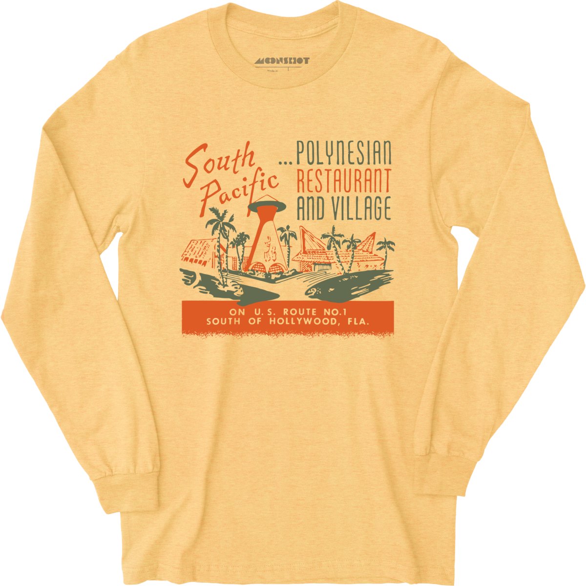 South Pacific - Hallandale Beach, FL - Vintage Tiki Bar - Long Sleeve T-Shirt