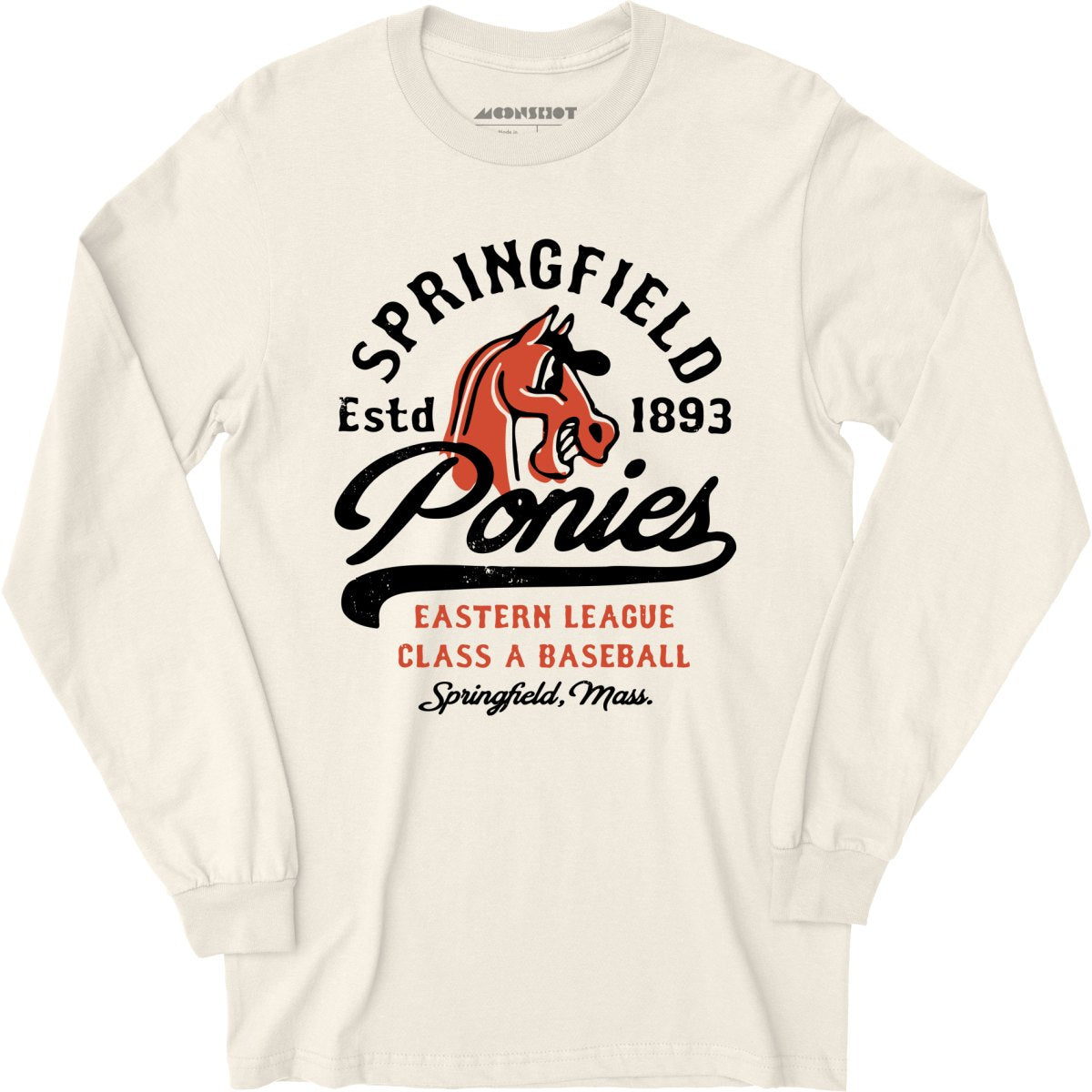 Springfield Ponies - Massachusetts - Vintage Defunct Baseball Teams - Long Sleeve T-Shirt